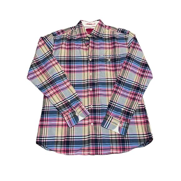 Tommy Bahama Pink Striped Long Sleeve Button-Up Shirt Size Medium Preppy Modern - Picture 1 of 12
